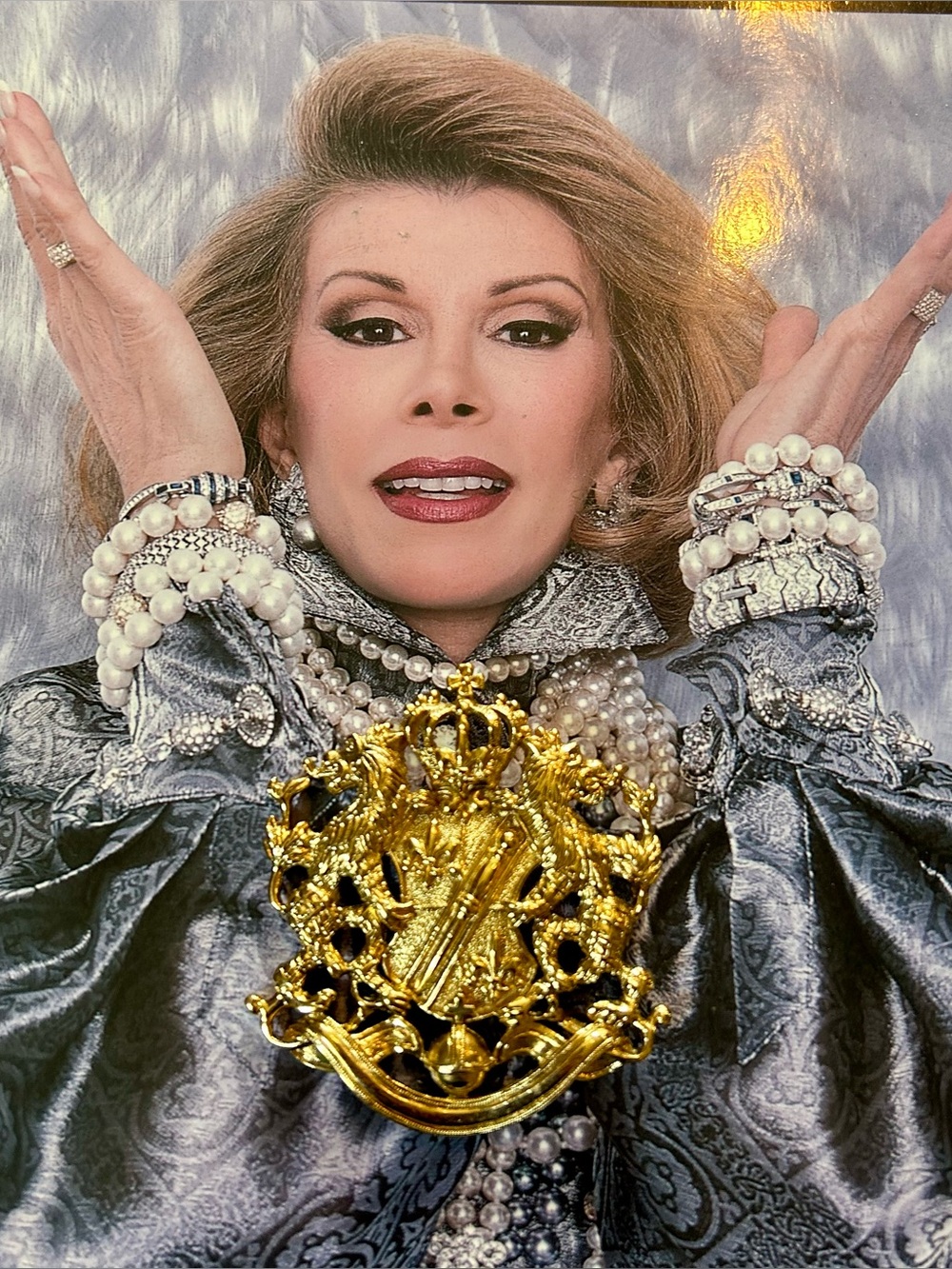 Vintage Joan Rivers Heraldic Crest Brooch RARE Griffins Dragon Lions - Picture 13 of 15